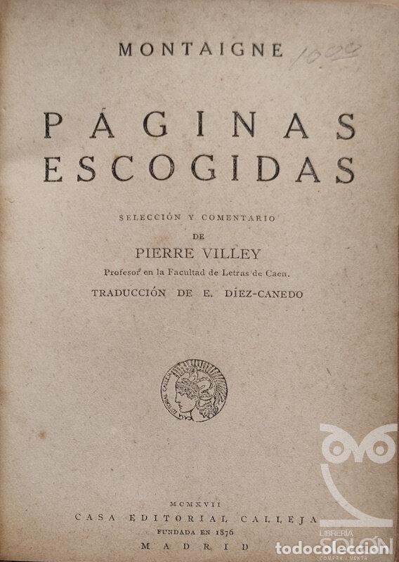Libros: P&aacute;ginas escogidas - Michel de Montaigne - Foto 2