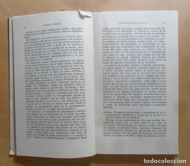 Libros: NI&Ntilde;OS DIFICILES DE EDUCAR - MANUEL BERNART - ED. STUDIUM - 1961 - Foto 3
