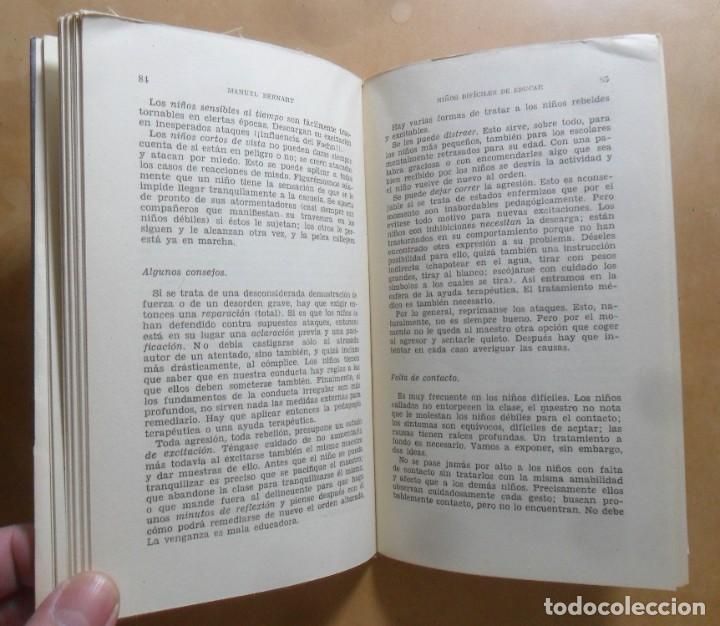 Libros: NI&Ntilde;OS DIFICILES DE EDUCAR - MANUEL BERNART - ED. STUDIUM - 1961 - Foto 4