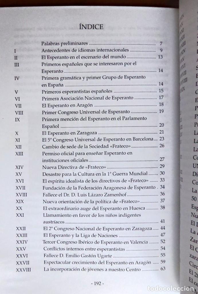 Libros: UN SIGLO DE ESPERANTO EN ARAG&Oacute;N - ANTONIO MARCO BOTELLA - Foto 4