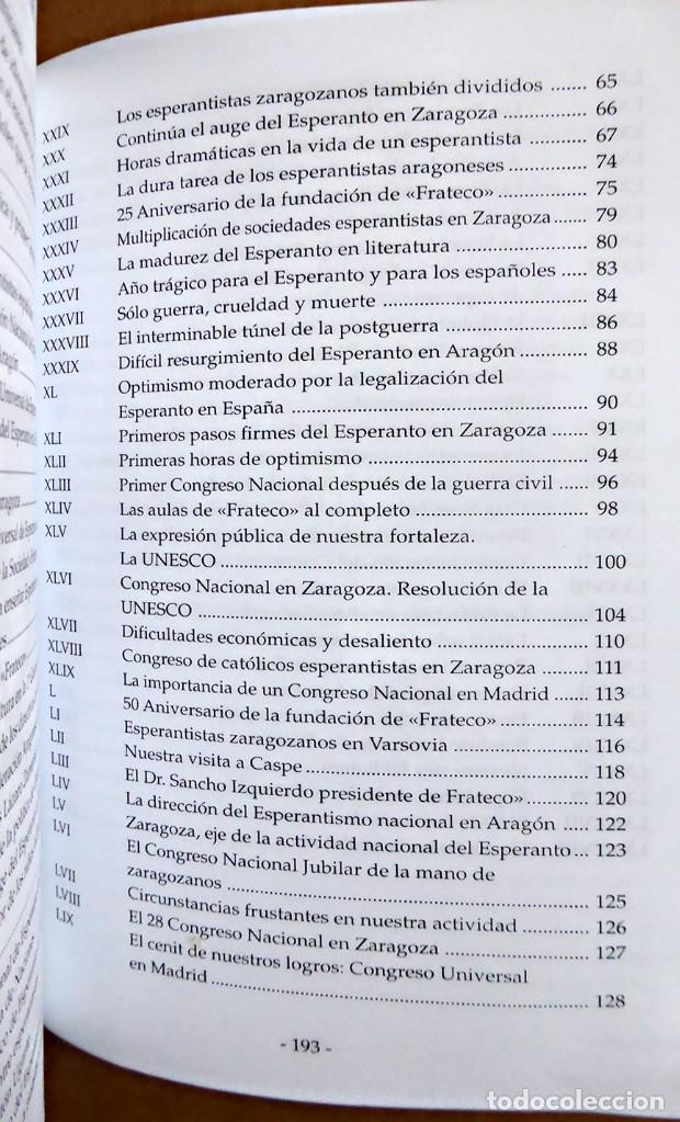 Libros: UN SIGLO DE ESPERANTO EN ARAG&Oacute;N - ANTONIO MARCO BOTELLA - Foto 5