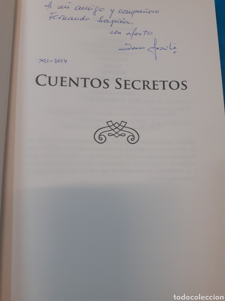 Libros: CUENTOS SECRETOS - ADAN FRAILE,Antonio. - Foto 3