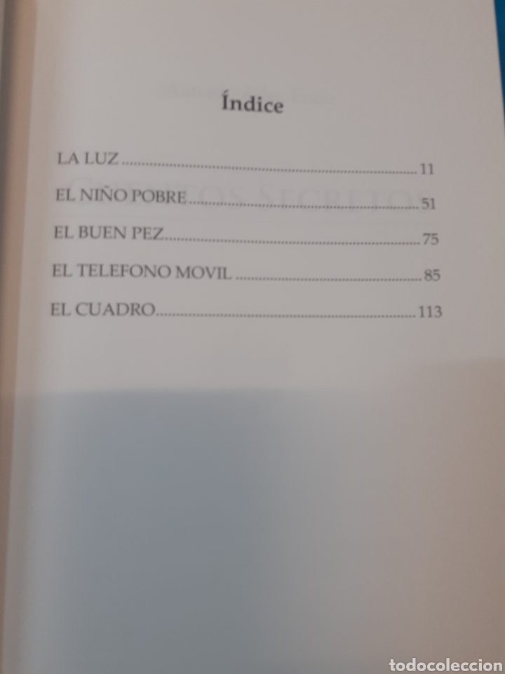 Libros: CUENTOS SECRETOS - ADAN FRAILE,Antonio. - Foto 4