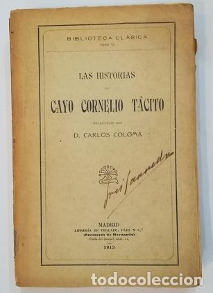 Libros: CORNELIO TACITO, Cayo. - Las historias de Cayo Cornelio T&aacute;cito. - Foto 1