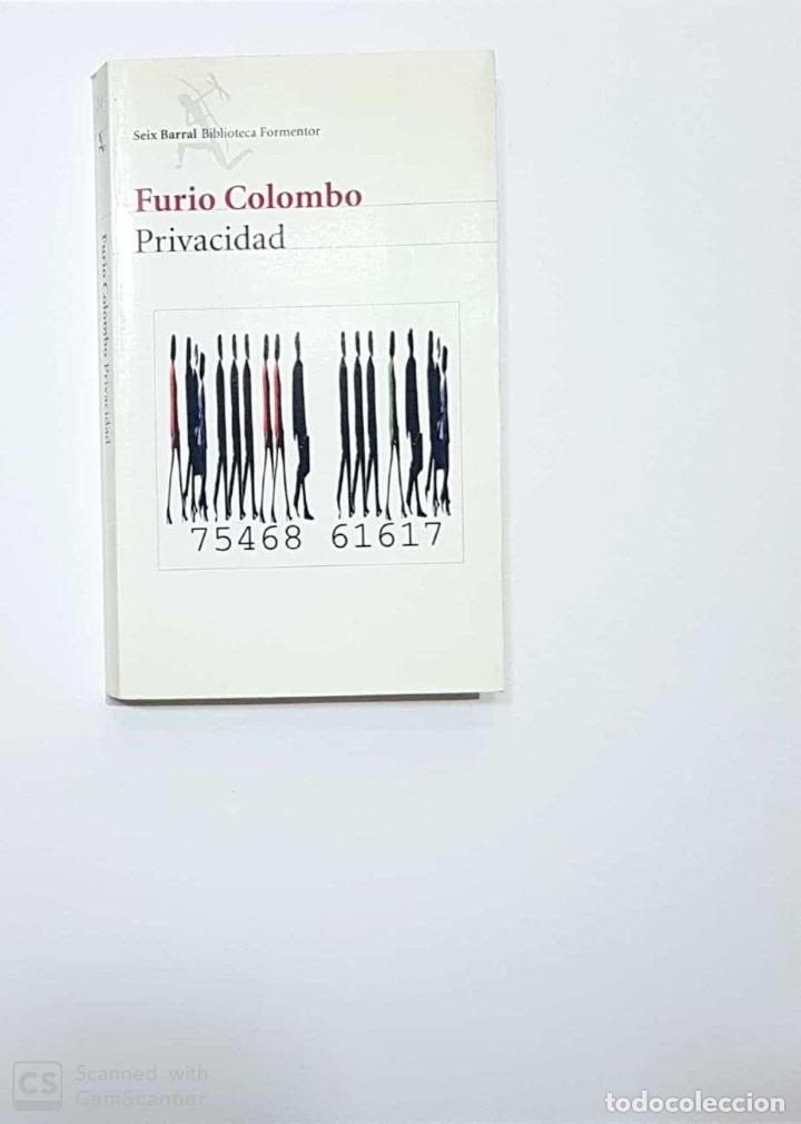 Libros: COLOMBO, Furio - Privacidad. - Foto 1