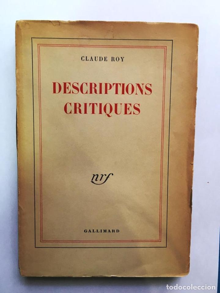 Libros: ROY, Claude. - Descriptions critiques - Foto 1