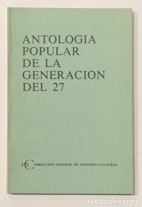 Libros: V.V.A.A. - Antolog&iacute;a popular de la generaci&oacute;n del 27. - Foto 1