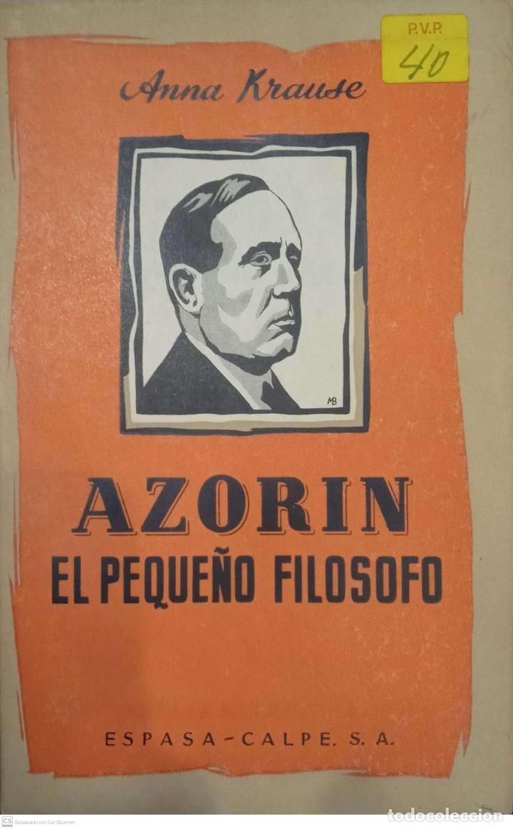 Libros: KRAUSE, Anna - Azorin. El peque&ntilde;o fil&oacute;sofo. - Foto 1