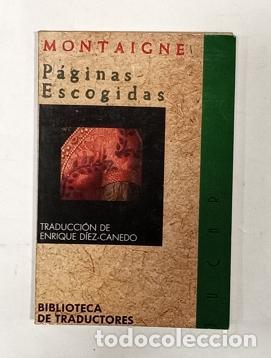 Libros: MONTAIGNE, Michel de. - P&aacute;ginas escogidas. - Foto 1