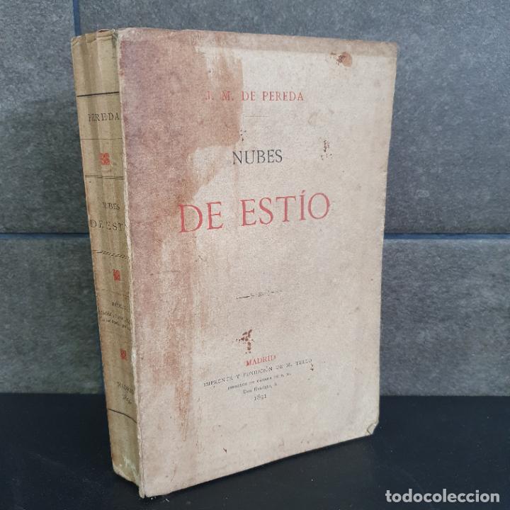 Libros: 1891.NUBES DE EST&Iacute;O , JOSE MARIA DE PEREDA, PRIMERA EDICION - Foto 1