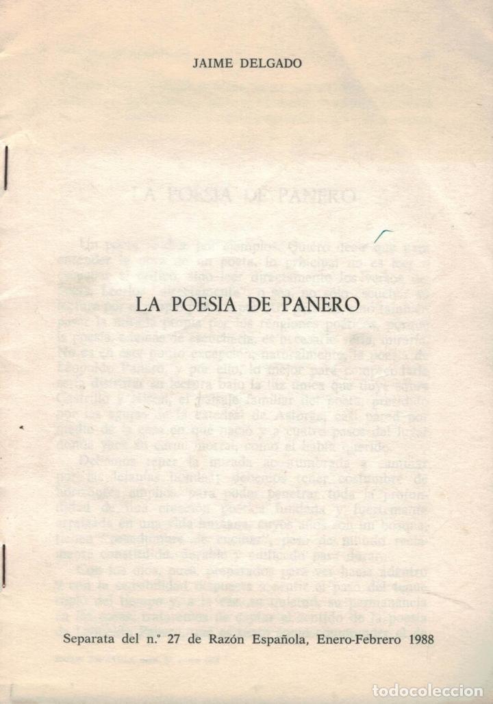 Libros: LA POES&Iacute;A DE PANERO. - Delgado. Jaime, - Foto 1