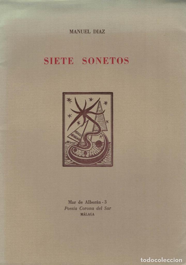 Libros: SIETE SONETOS. - D&iacute;az. Manuel, - Foto 1