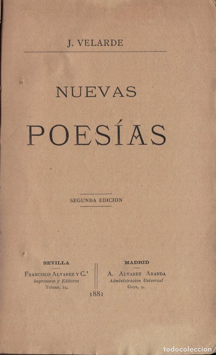 Libros: Nuevas Poesias - Velarde, J - Foto 1