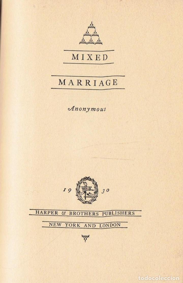 Libros: MIXED MARRIAGE - Anonymous - Foto 1