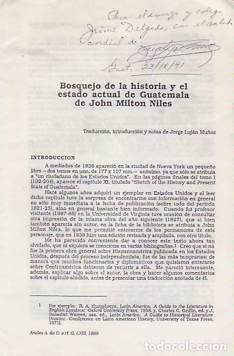 Libros: BOSQUEJO DE LA HISTORIA Y EL ESTADO ACTUAL DE GUATEMALA - Milton.  John - Foto 1