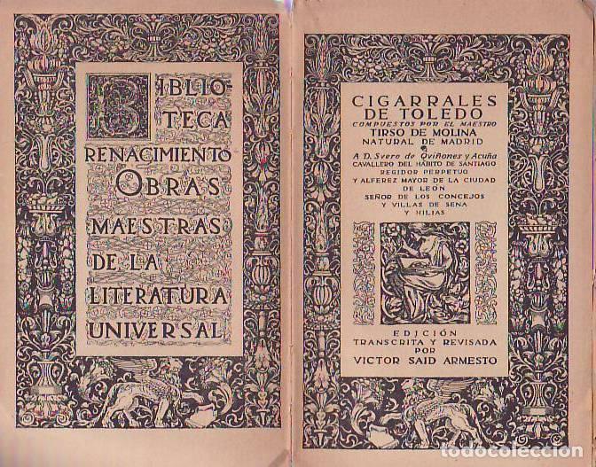 Libros: CIGARRALES DE TOLEDO - Molina.  Tirso De - Foto 1