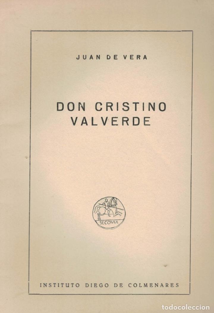 Libros: DON CRISTINO VALVERDE. - Vera. Juan De - Foto 1