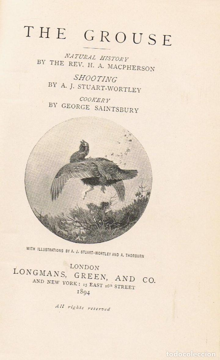 Libros: THE GROUSE. NATURAL HISTORY. - Macpherson. Rev. H. A. - Foto 4
