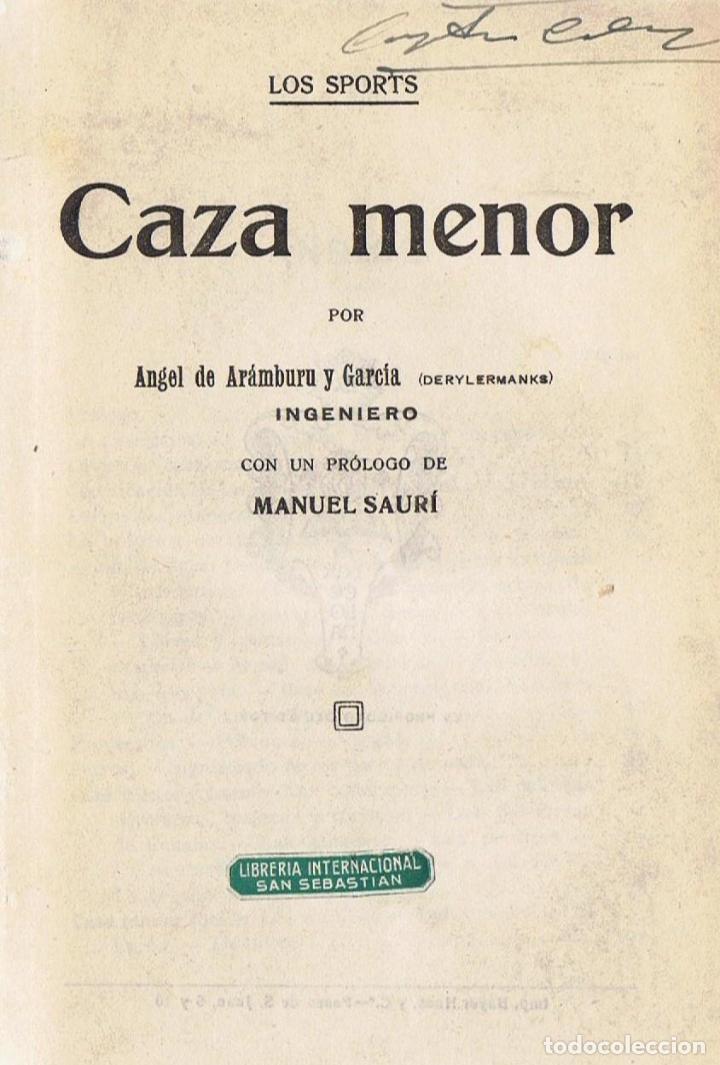 Libros: CAZA MENOR. - Aramburu y Garc&iacute;a. Angel De - Foto 1