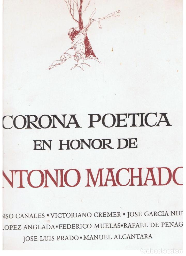Libros: CORONA PO&Eacute;TICA EN HONOR DE ANTONIO MACHADO - AA.VV - Foto 1