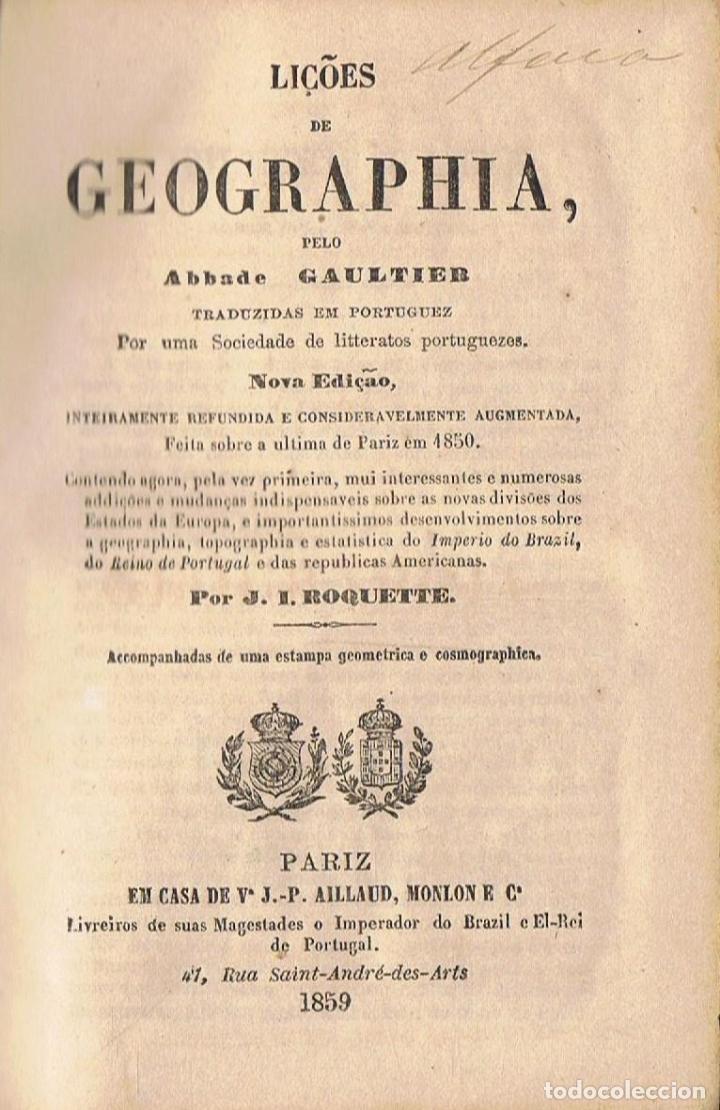Libros: LI&Ccedil;&Ocirc;ES DE GEOGRAPHIA - Gaultier.  Abbade - Foto 1