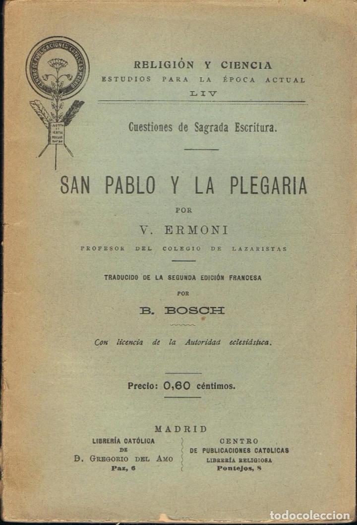 Libri di seconda mano: SAN PABLO Y LA PLEGARIA - Ermoni.  V.,