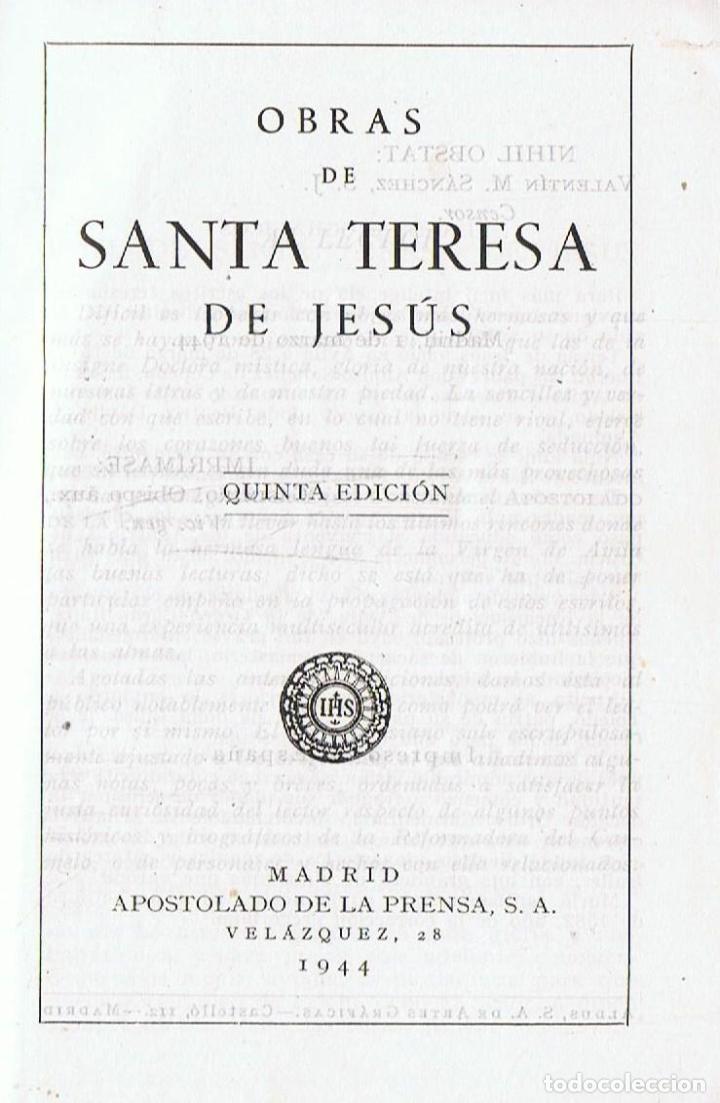 Libros: OBRAS - Jes&uacute;s. S. Teresa De - Foto 1