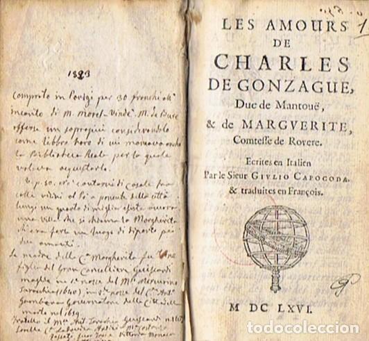 Libros: LES AMOURS DE CHARLES DE GONZAGUE, DUC DE MANTOU&Euml;, &amp; DE MARGUERITE, CMTESSE DE ROVERE - Capocoda