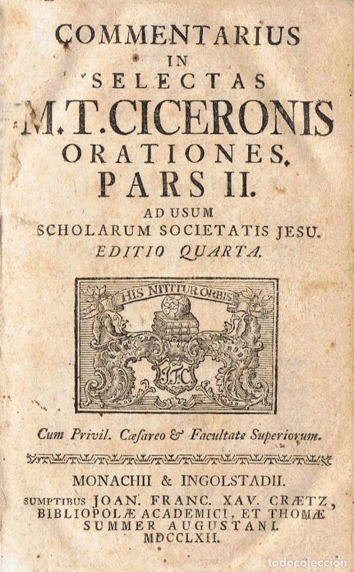 Libros: COMMENTARIUS IN SELECTAS. ORATIONES. PARS II - Ciceronis.  M. T - Foto 1