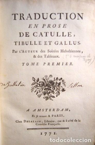 Libros: TRADUSTION EN PROSE - Catulle.  Tibulle et Gallus - Foto 2