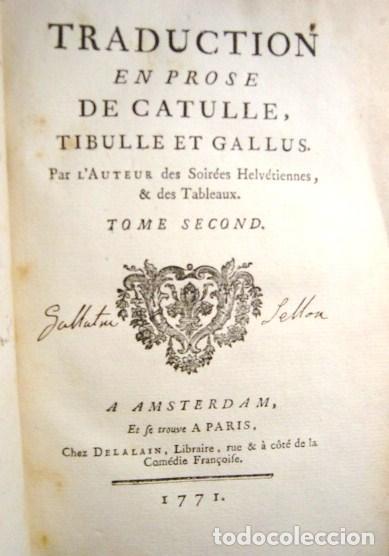 Libros: TRADUSTION EN PROSE - Catulle.  Tibulle et Gallus - Foto 3