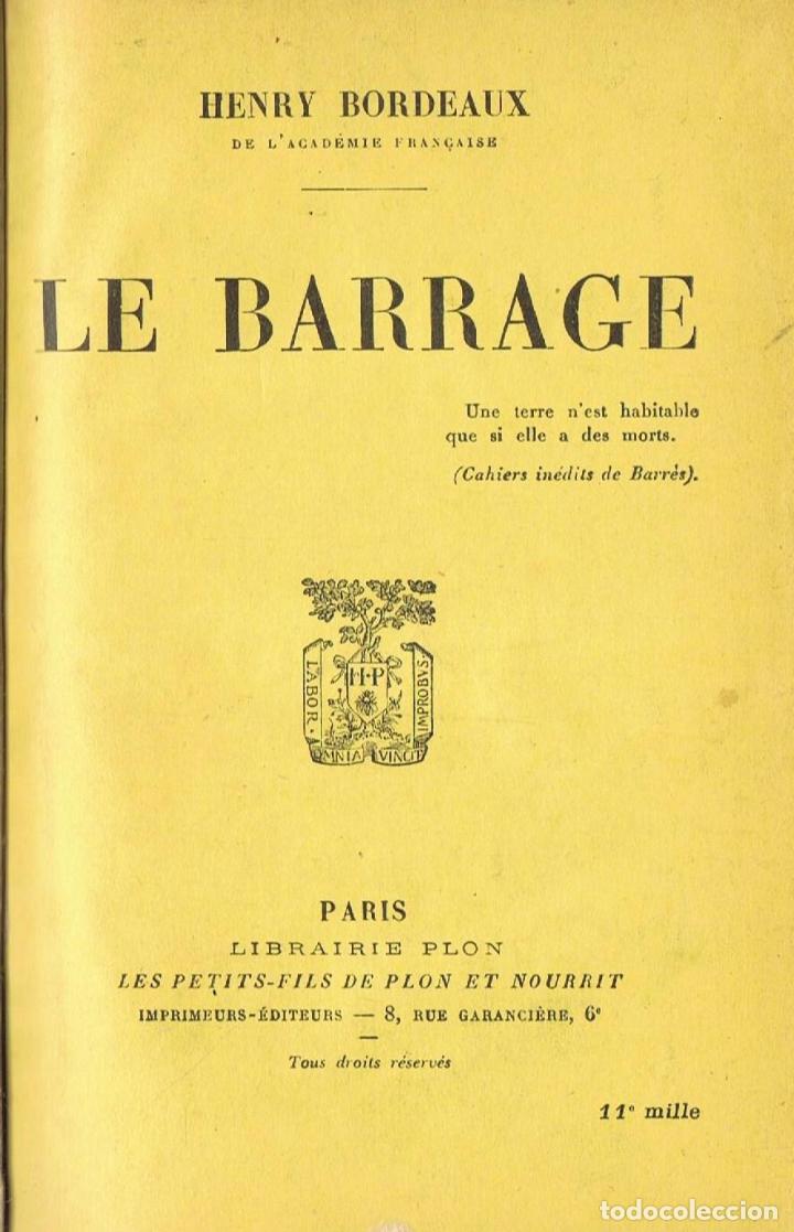 Libros: LE BARRAGE - Bordeaux.  Henry - Foto 1