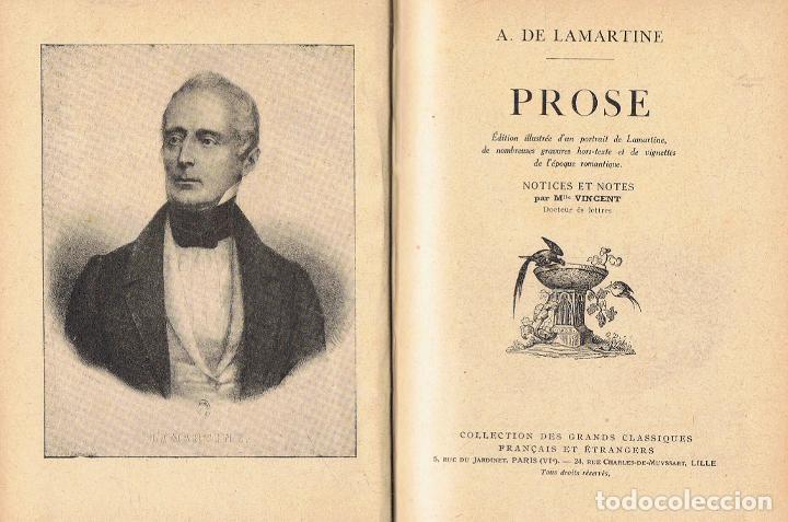 Libros: PROSE - Lamartine.  A. De - Foto 1