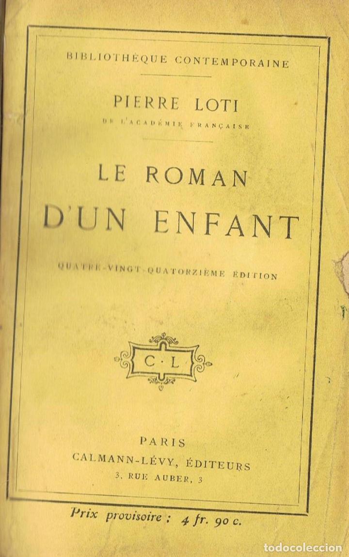 Libros: LE ROMAN DUN ENFANT - Loti.  Pierre - Foto 1