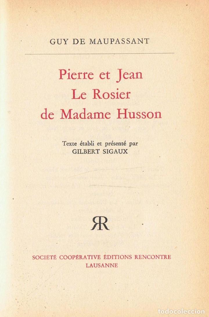 Libros: PIERRE ET JEAN LE ROSIER DE MADAME HUSSON - Maupassant.  Guy De - Foto 1