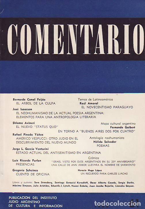 Libros: COMENTARIO N&ordm; 61. A&Ntilde;O XV. - Isaacson. Jose. - Foto 1