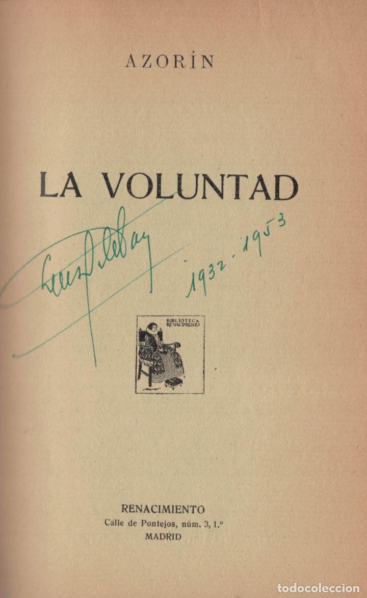 Libros: LA VOLUNTAD. - Azor&iacute;n. - Foto 1