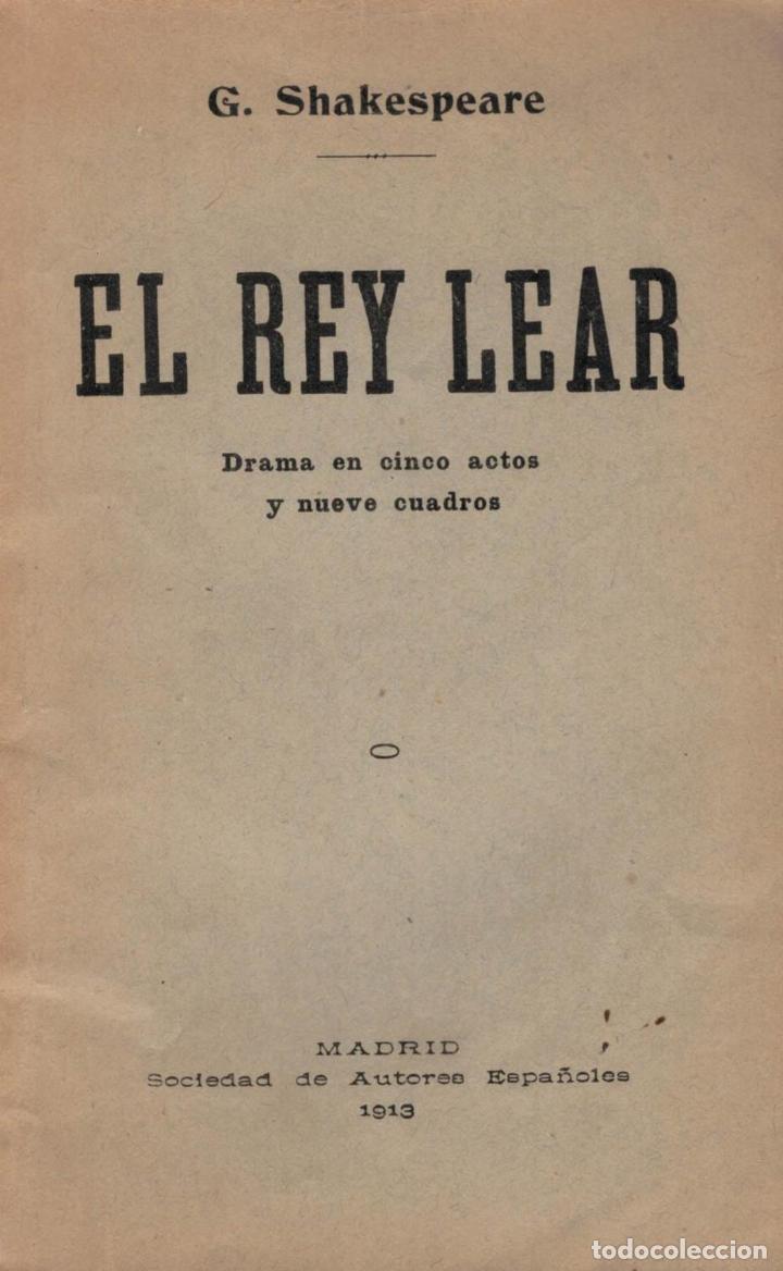 Libros: EL REY LEAR - Shakespeare, G. - Foto 1