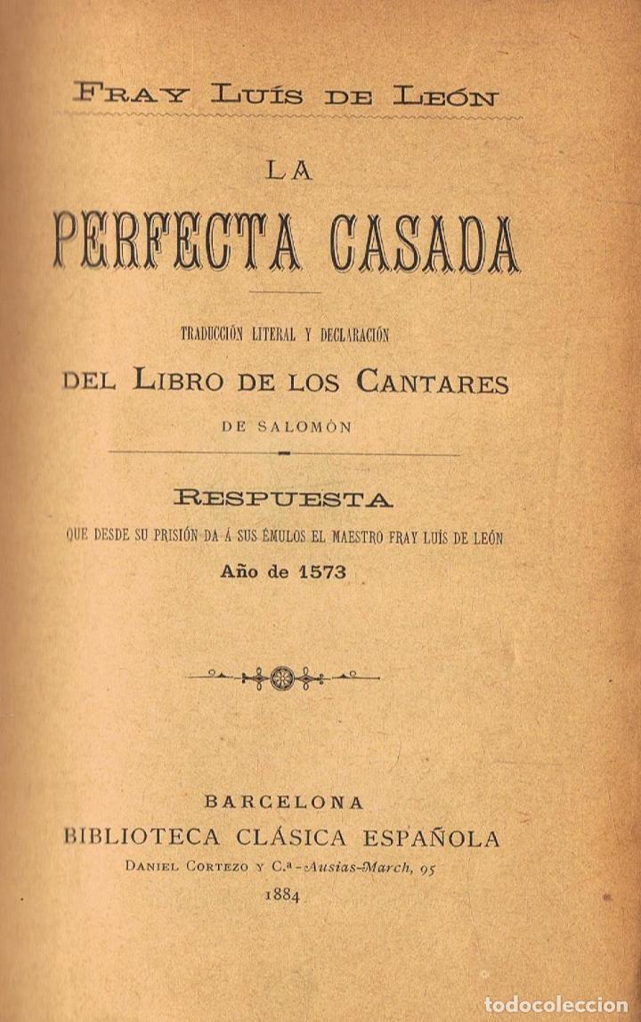 Libros: LA PERFECTA CASADA. - Le&oacute;n.  Fray Luis De - Foto 1