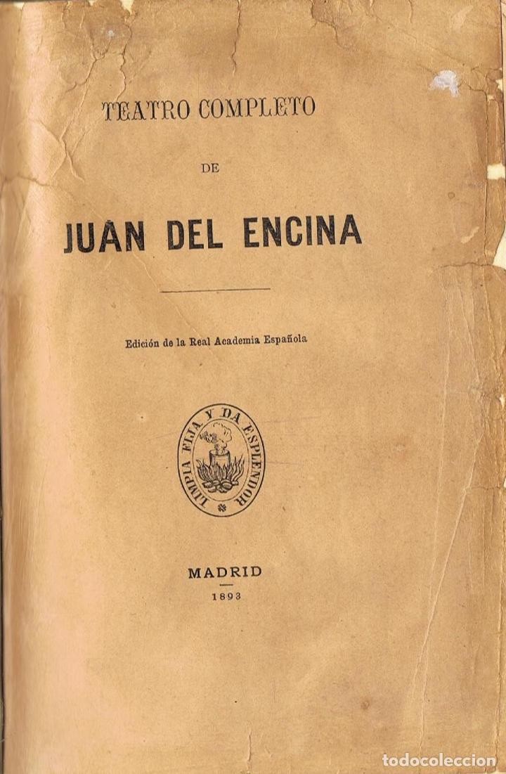 Libros: TEATRO COMPLETO - Encina, Juan Del - Foto 1