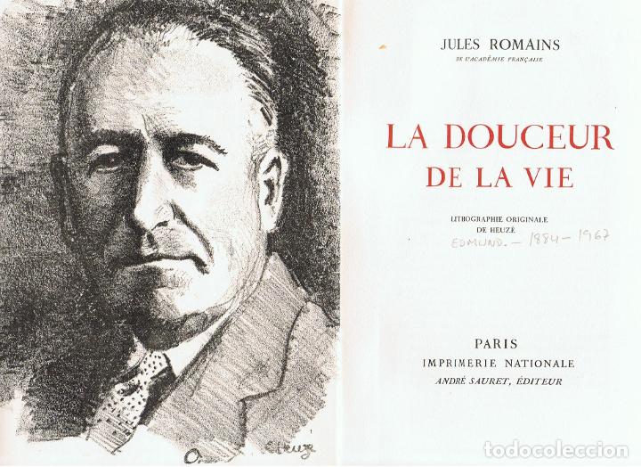 Libros: LA DOUCEUR DE LA VIE. - Romains.  Jules, - Foto 1