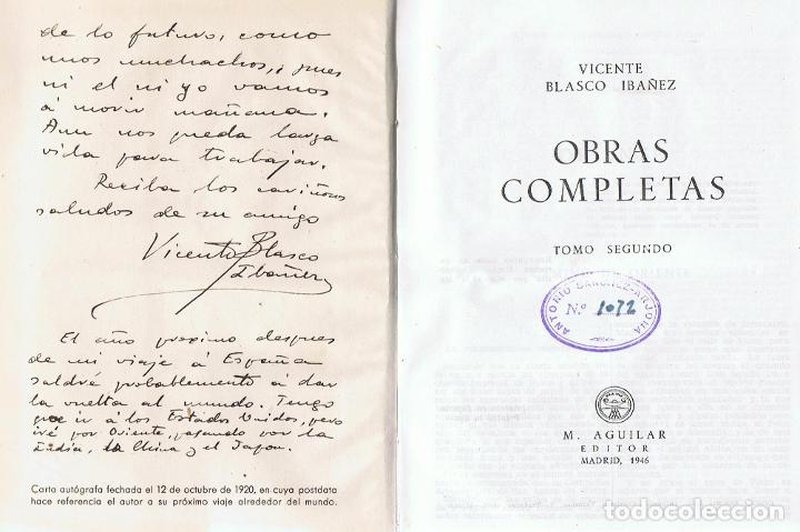 Libros: OBRAS COMPLETAS. 3 Tomos - Blasco Iba&ntilde;ez.  Vicente - Foto 3