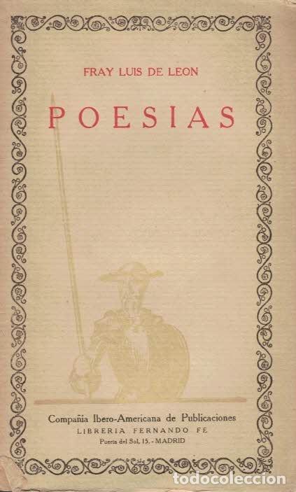 Libros: POES&Iacute;AS. - Le&oacute;n.  Fray Luis De - Foto 1
