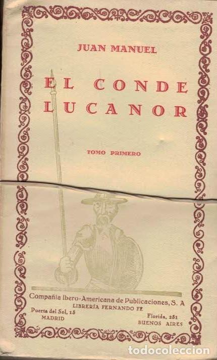 Libros: EL CONDE LUCANOR. 2 Tomos - Juan Manuel - Foto 1