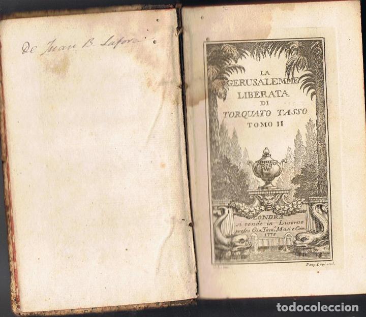 Libros: LA GERUSALEMME LIBERATA. 2 Tomos - Tasso.  Torquato - Foto 2