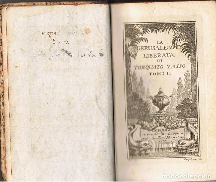 Libros: LA GERUSALEMME LIBERATA. 2 Tomos - Tasso.  Torquato - Foto 1