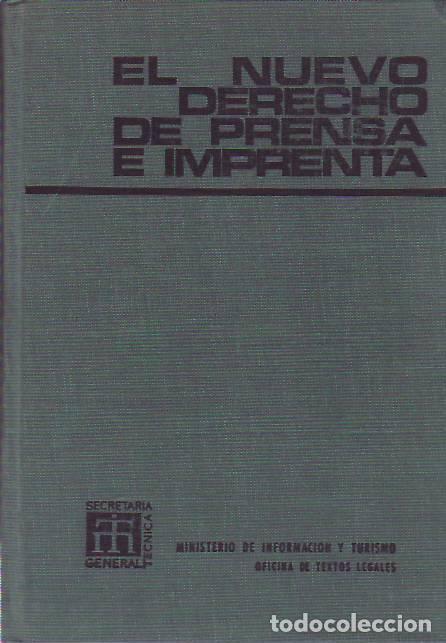Libros: EL NUEVO DERECHO DE PRENSA E IMPRENTA - Prensa. - Foto 1