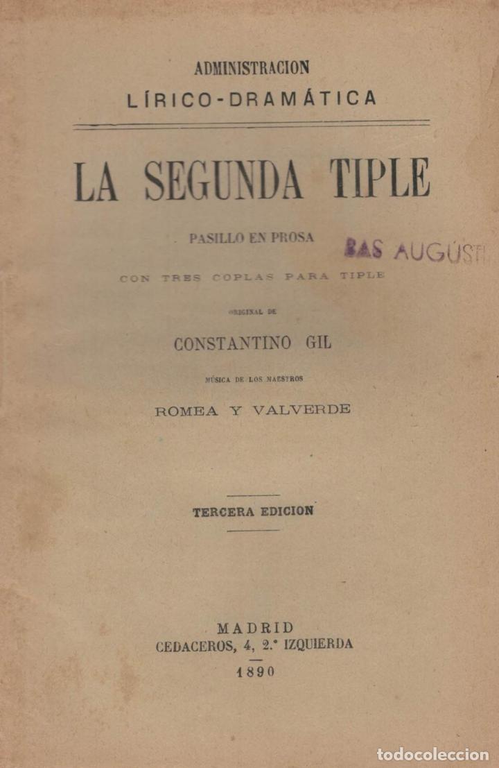 Libros: LA SEGUNDA TIPLE - Gil, Constantino. - Foto 1