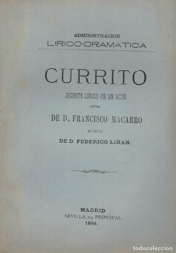 Libros: CURRITO. Juguete L&iacute;rico - Macarro.  Francisco - Foto 1