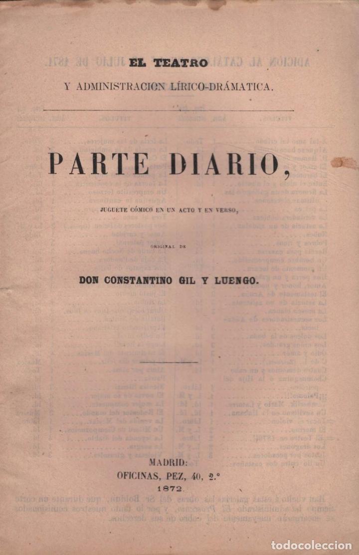 Libros: PARTE DIARIO. Juguete C&oacute;mico - Gil y Luengo.  Constantino - Foto 1